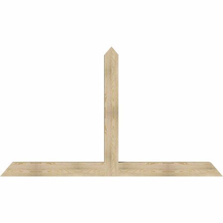 Ekena Millwork Portland Rough Sawn Timber Gable Bracket, Douglas Fir, 96"W x 56"H x 6"D x 6"F, 14/12 Pitch GBW096X56X0606POR00RDF